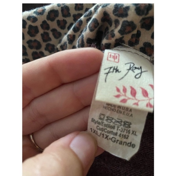 7TH RAY Boutique Purple Cheetah Hooded Sweatshirt - Picture 8 of 10